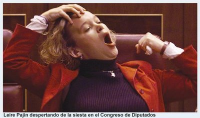 Leire Pajin despertando de la siesta