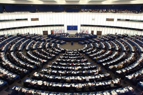 Salón de plenos del Parlamento Europeo