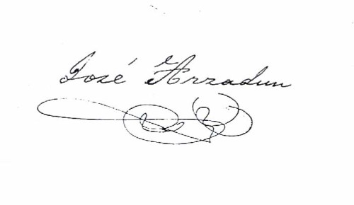 Jose Arzadunen sinadura