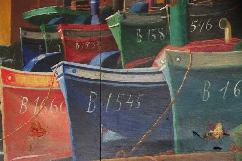 Goiko erreskadaren erdian dagoen baporuntzi berdea [BI 5184 folioa duena], Tomas Aranaren "Argiñena" zen. Argazkian ikusten denez, Bermeo harrapatu eta gero,  izena estaldu zioten frankistek, pintura grisarekin, euskaraz idatzita zegoelako